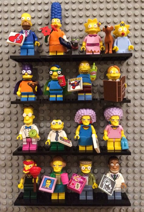 Simpsons Toys, Lego Room Decor, Lego Simpsons, Cookbook Design, Lego Characters, Lego Room, The Simpson, Lego Projects, Lego Ideas