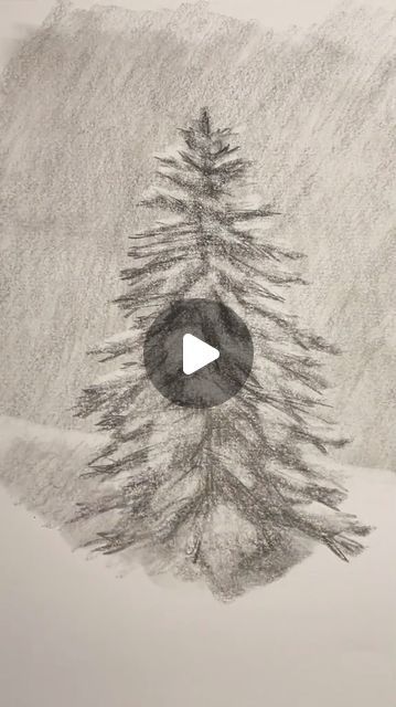 Mark Liam Smith on Instagram: "Draw a snowy tree 🌲 ❄️ Easy drawing tutorial for drawing beginners. #drawinglesson #howtodraw" Easy Xmas Drawings, How To Draw Pine Trees Pencil, Drawing A Christmas Tree, Mark Liam Smith, Sketch Christmas Tree, How To Sketch Pine Trees, Snow Trees Drawing, Tree Drawing Tutorial Step By Step, Snowy Drawing