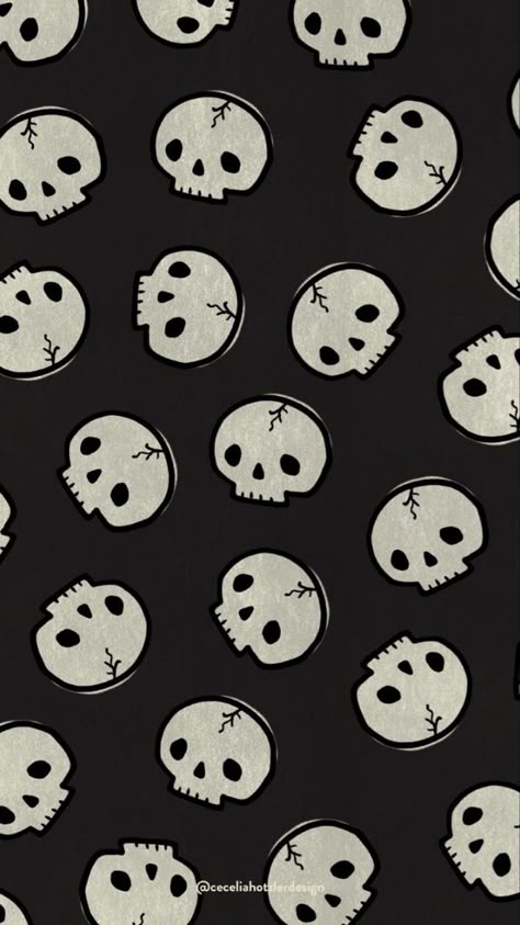 Cool Goth Wallpapers, Cute Skull Wallpaper Aesthetic, Cute Spooky Lockscreen, Cute But Creepy Wallpaper, Vintage Wallpaper Computer, Cute Spooky Backgrounds, Cute Skull Wallpaper, Cute Skeleton Wallpaper, Goth Phone Wallpaper