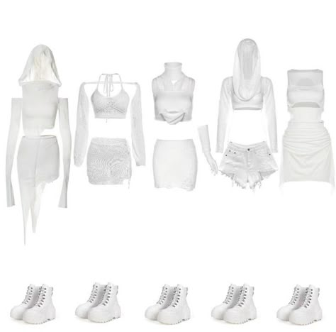 5 Member Outfits Kpop, Kpop Outfits Ideas 5 Members, 5 Outfits Kpop, Kpop Stage Outfits 5 Members, Kpop Stage Outfits Ideas 5 Members, White Kpop Outfit, Kpop 5 Members Outfit, Stage Outfits 5 Members, Group Outfit Ideas