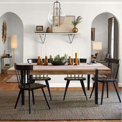 Havenly Dining Room, Rectangular Dining Room Table, Dining Room Decor Modern, Dining Table Top, Elegant Dining, Rectangular Dining Table, Oak Finish, Kitchen Dining Furniture, Dining Room Decor