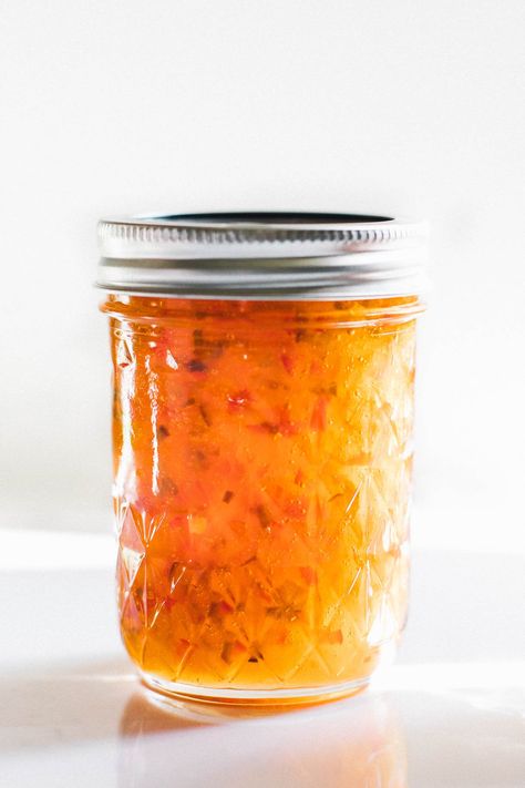 Hot Pepper Jelly Recipe (for canning) • Heartbeet Kitchen Hot Pepper Jelly Recipe, Dehydration Recipes, Canning Hot Peppers, Heartbeet Kitchen, Pepper Jelly Recipe, Water Bath Canning Recipes, Pepper Jelly Recipes, Preserving Recipes, Taste Food