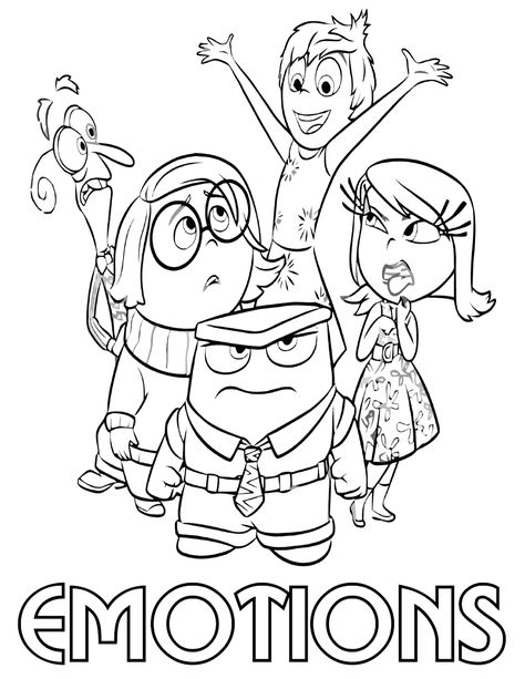 Feelings Coloring Pages, Emotions Coloring Pages, Paper Character, Inside Out Coloring Pages, Emotions Preschool, Inside Out Emotions, Feelings Activities, Kids Feelings, Emotions Activities