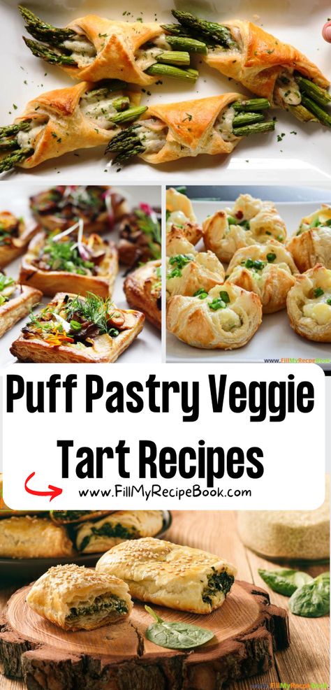 Puff Pastry Veggie Tart Recipes ideas. Savory vegetarian and vegan appetizers including feta, spinach and mushroom bites and snacks. puff pastry, recipes, homemade, oven bakes, tarts, sausage rolls, savory, veggies, vegetables, appetizers, bites, snacks, mini treats, Christmas, Thanksgiving Veggie Tart Recipes, Puff Pastry Vegetable Tart, Vegetables Appetizers, Vegetarian Pastries, Puff Pastry Dinner, Puff Pastry Recipes Dinner, Vegetable Tart Recipes, Vegetarian Tart, Puff Pastry Recipes Appetizers