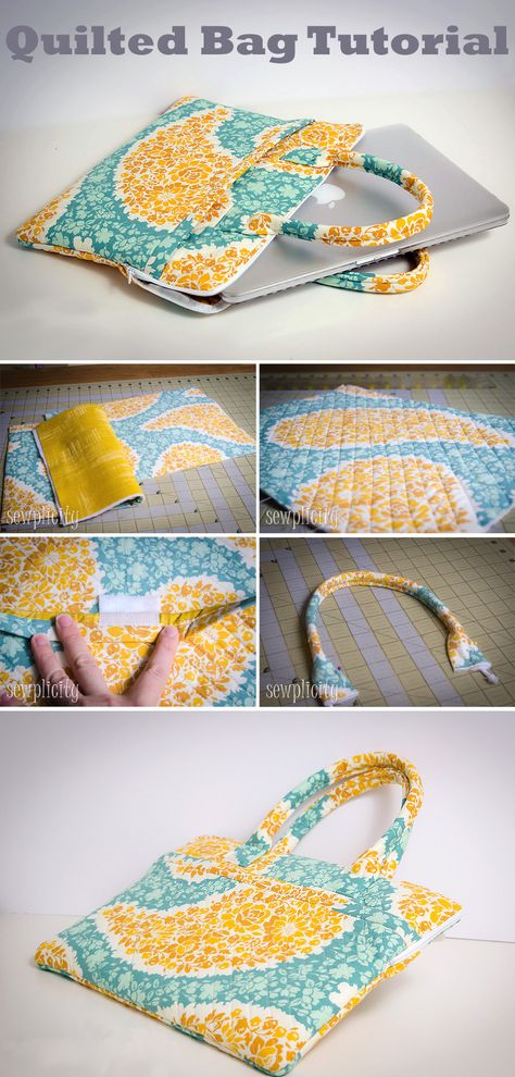 Quilted Laptop Bag Tutorial Easy Laptop Bag Pattern, Quilted Computer Bag, Ipad Bag Diy Free Pattern, Free Laptop Bag Sewing Pattern, Ipad Bag Diy, Laptop Bag Diy Free Pattern, Sew Laptop Bag, Laptop Bag Sewing Pattern Free, Sewing Laptop Bag