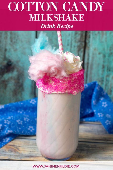 Looking for a fun, family friendly, summer milkshake drink recipe? Then, you need to try my recipe for a Cotton Candy Milkshake. Cotton Candy Milkshake Recipe, Cotton Candy Milkshake, Mudslide Cocktail, Candy Milkshake, Kids Milkshake, Cotton Candy Recipe, Cotton Candy Drinks, Milkshake Recipe Strawberry, Milkshake Drink