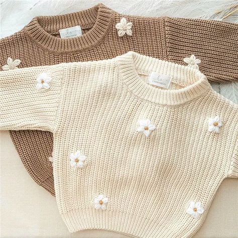 We have loads of winter clothes ready for you guys! Including this wonderful flower knitted jumper! Available in a range of colours! #winterclothing #winterkidsfashion #winterbabyclothes #babyclothing #toddlerclothing #knittedjumper #kidsknittedjumper #toddlerfashion #kidsclothes #photooftheday #cutebaby #toddler #baby #mumsofinstagramaustralia #mumsofinstagram Baby Winter Coats, Baby Boy Sweater, Flower Sweater, Toddler Sweater, Pullover Outfit, Stylish Sweaters, Winter Flowers, Girls Stripes