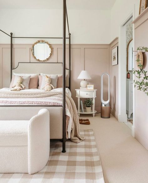 Benjamin Moore Meadow Pink - Interiors By Color Blush Bedroom, Big Girl Bedrooms, Kids Bedroom Inspiration, Girls Rooms, Toddler Bedrooms, Traditional Bedroom, Big Girl Rooms, Pink Bedroom, Bedroom Paint