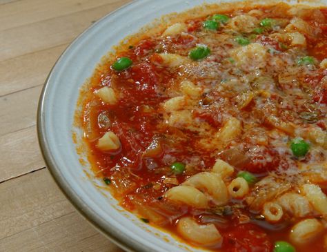 Leftover Marinara Sauce, Peas And Pasta, Canned Peas, Peas Pasta, Red Sauce Recipe, Pasta Marinara, Pasta With Peas, Buffalo Chicken Pasta, Red Sauce Pasta