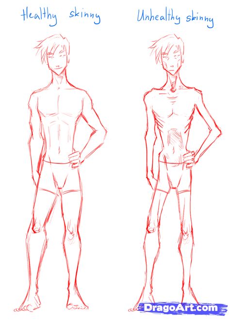 how to draw skinny people, draw skinny bodies step 4 How To Draw Mans Bodies, Men Bodies To Draw, How To Draw A Man Body Step By Step, How To Draw A Male Body Step By Step, Chill Poses Reference, Man Body Drawing, Drawing Bodies, Male Body Drawing, Drawing Men