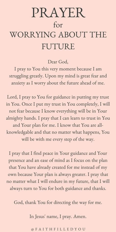 Worried About The Future, Prayer For Worry, Worrying About The Future, Plan For The Future, Prayer For Guidance, Ayat Alkitab, Bible Study Verses, Good Prayers, Bible Motivation