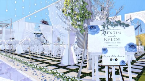 Free Wedding Venues, Black Simmer, Wedding Ceremony Chairs, Lotes The Sims 4, The Sims 4 Lots, Alpha Cc, Cc Folder, Urban Wedding Venue, Wedding Venues Indoor