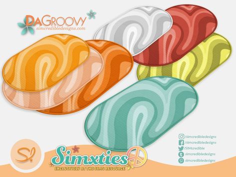 Sims 4 Cc Maxis Match 70s Furniture, Sims 4 Groovy Cc, Sims 4 Maxis Match Rugs, Sims 4 Cc Rugs Maxis Match, Sims 4 Rugs Cc, Groovy Rug, Hippie Rug, Los Sims 4 Mods, Sims 4 Decades Challenge