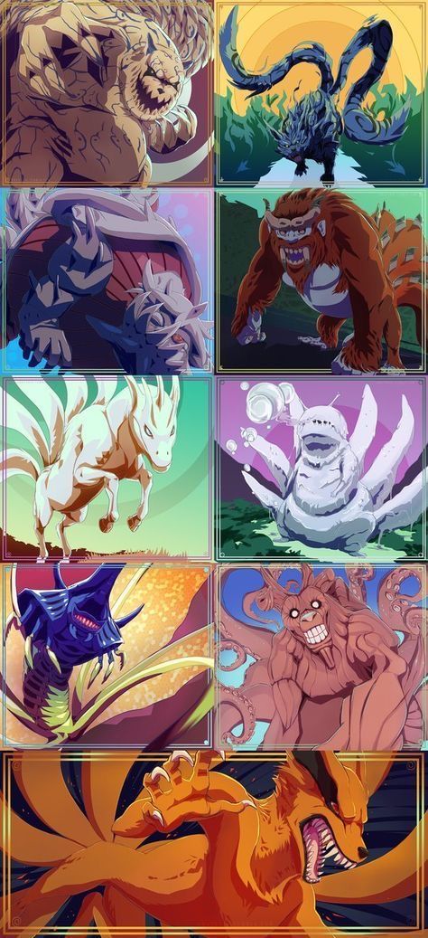 Tailed Beasts Naruto, Tailed Beasts, Madara Wallpaper, Naruto Sharingan, Naruto Uzumaki Hokage, Naruto Shippudden, Naruto Tattoo, Images Kawaii, Naruto Uzumaki Art