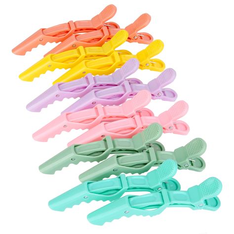 Hair clips for Styling 12 pcs – Wide Teeth & Double-Hinged Design – Alligator Styling Sectioning Clips of Professional Hair Salon Quality (Colorful) ONLY $5 get nowww!! Sectioning Clips, Long Or Short Hair, Black Hair Clips, Hair Clips For Women, Styling Hair, Hair Accessories Clips, Beauty Saloon, Professional Hair, Hair Clippers