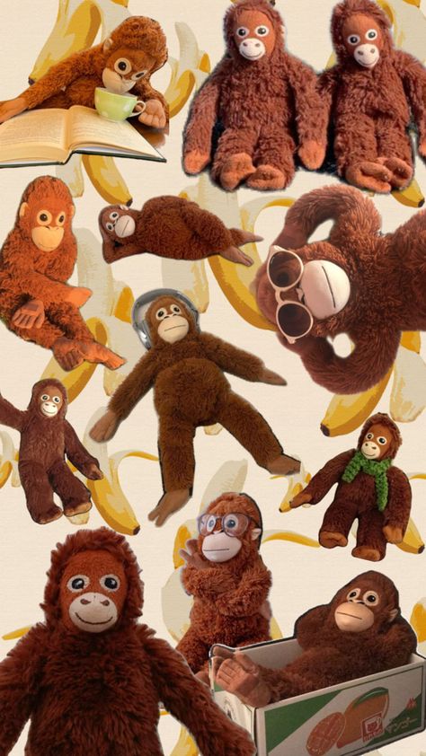 Ikea Monkey, Monkey Icon, Garfield Wallpaper, Cute Home Screen Wallpaper, Monkey Wallpaper, Calico Critters Families, Cute Home Screens, Minions Wallpaper, Angel Wallpaper