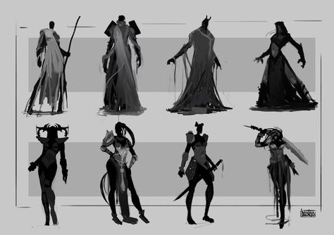 Character Iterations, Outfit Concept Art, Armor Drawing, Silhouette Sketch, Thumbnail Sketches, Concept Art Character, Game Inspiration, Art Style Inspiration, Pose Reference Photo