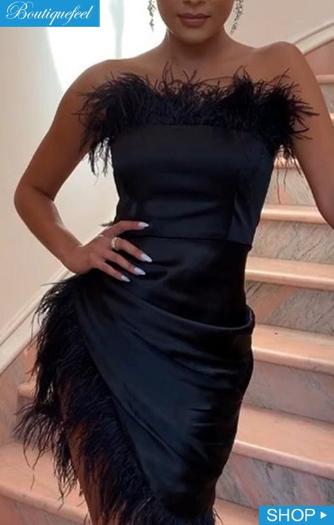 Black Faux Birthday Dresses, Fur Skirt, Party Dress Black, Long Sleeve Print Dress, Sleeveless Mini Dress, Dress Black, Nasa, Off Shoulder Dress, Top Styles