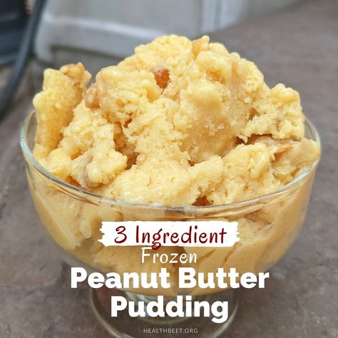 Tastes like ice cream, but lower in sugar and fat, this healthy 3 ingredient, light, frozen peanut butter pudding is a summer favorite! Peanut Butter Powder Recipes, Peanut Butter Pudding, Frozen Peanut Butter, Sugar Free Vanilla Pudding, Low Fat Desserts, Low Fat Snacks, Butter Pudding, Sugar Free Pudding, Weight Watchers Recipes Desserts