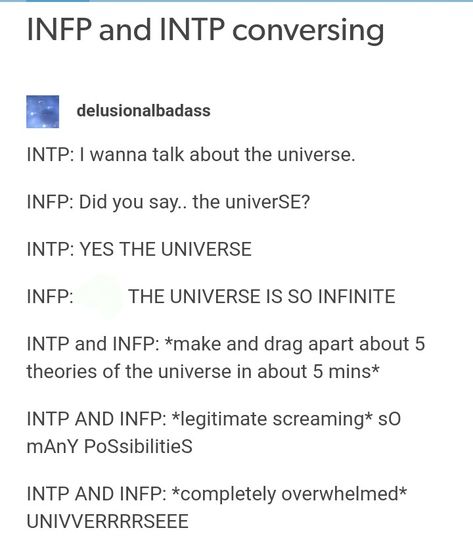 I am both of these Infp X Intp Relationships, Intp Infp Couple, Infp Girlfriends, Infp Girlfriend, Intp X Infp, Entp X Infp, Intp Infp Differences, Infp Intp, Intp Memes Funny