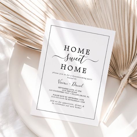 Housewarming Invitation, Open House Invitation, Housewarming Party Invitations, New House Announcement, House Warming Invitations, Invitation Calligraphy, Housewarming Present, Romantic Design, Housewarming Party