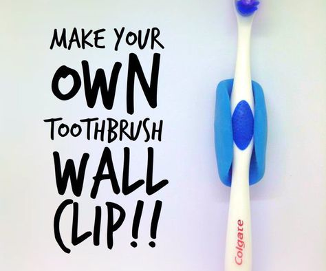 Toothbrush Wall Holder - Using Oogoo! Diy Toothbrush Holder Wall, Tooth Brush Holder Ideas, Diy Toothbrush Holder, Toothbrush Head Holder, Diy Brush Holder, Diy Toothbrush, Toothbrush Organizer, Beauty Products Diy, Organize Bathroom