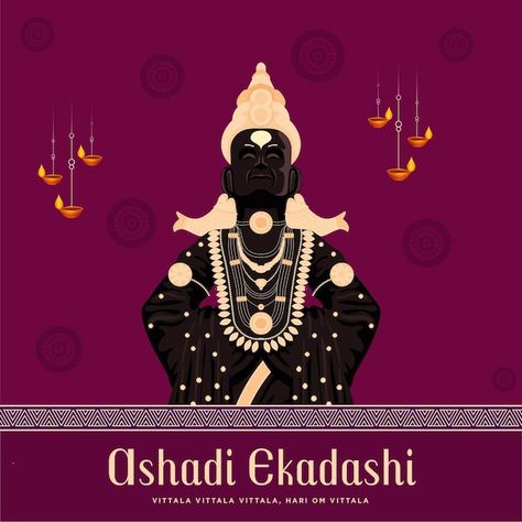 Ashadi Ekadashi Wishes, Ashadi Ekadashi Images, Ashadi Ekadashi Banner, Ekadashi Banner, Marathi Design, Ashadi Ekadashi, Vithu Mauli, Lord Vitthal, Temple Indian