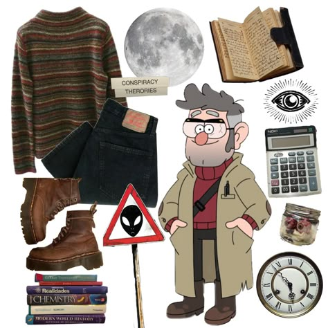 Urban Exploration Aesthetic Outfit, Dipper Pines Inspired Outfit, Gravity Falls Aesthetic Outfit, Dipper Pines Outfit, Gravity Falls Outfit Ideas, Stanford Outfit, Cryptidcore Clothes, Gravity Falls Clothes, Gravity Falls Inspired Outfits