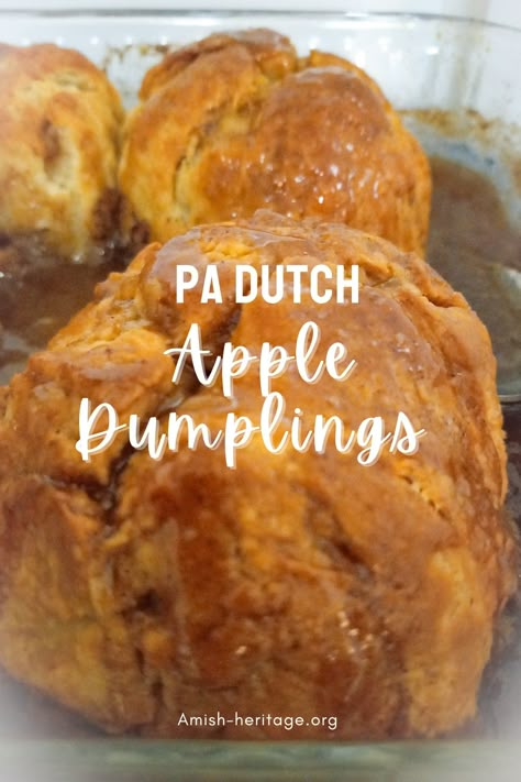 Baked Apple Dumplings in caramel sauce Dough For Apple Dumplings, Caramel Apple Dumplings With Crescent Rolls, Homemade Apple Dumplings Recipes, Martha Stewart Apple Dumplings, Apple Dumplings For Freezer, Apple Dumpling Crust Recipe, Pa Dutch Apple Dumplings, Apple Dumplings With Caramel Sauce, Fresh Apple Dumplings