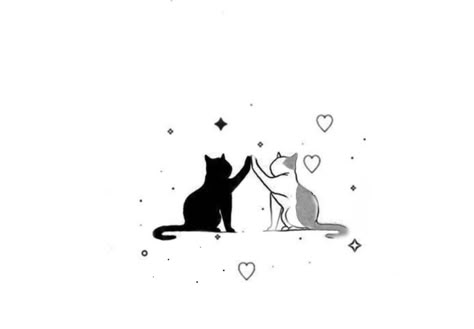 Cat Tattoo Friends, Cat Best Friend Tattoo, Cat Infinity Tattoo, 2 Cat Tattoo Designs, Kamisama Kiss Tattoo Ideas, Cat Matching Tattoos, Cat Tattoo Designs Unique, Cat Couple Tattoo, 2 Cat Tattoo