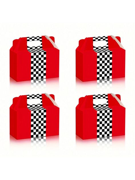 16pcs Race Car Party Favors Checkered Racing Treat Boxes Race Car Birthday Party Supplies Racing Checkered Party Favors Candy Boxes With Handles For Race Car Theme Party Birthday FavorsI discovered amazing products on SHEIN.com, come check them out! Cars Party Favors, Car Birthday Party, Race Car Themes, Car Themed Parties, Race Car Theme Party, Car Party Favors, Checkered Party, Car Theme Party, Race Car Party Favors