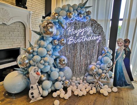 Frozen Theme Balloon Decoration, Elsa Birthday Backdrop, Elsa Balloon Arch, Frozen 2 Birthday Party Decorations, Frozen Balloon Backdrop, Frozen Backdrop Ideas, Elsa Birthday Party Decorations, Frozen Birthday Backdrop, Elsa Backdrop