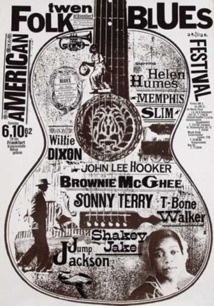 Music Typography, Willie Dixon, Blue Roots, John Lee Hooker, Buddy Guy, Music Festival Poster, Blues Festival, T Bone, Folk Festival