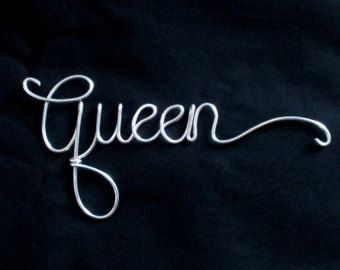 wire word queen, wire word, wire writing, wire script words, wire cursive words, hanging words, word wall art, wire works Wire Writing, Point Pleasant Beach Nj, Wire Words, Cursive Words, Wire Sign, Point Pleasant Beach, Script Words, Art Wire, Point Pleasant