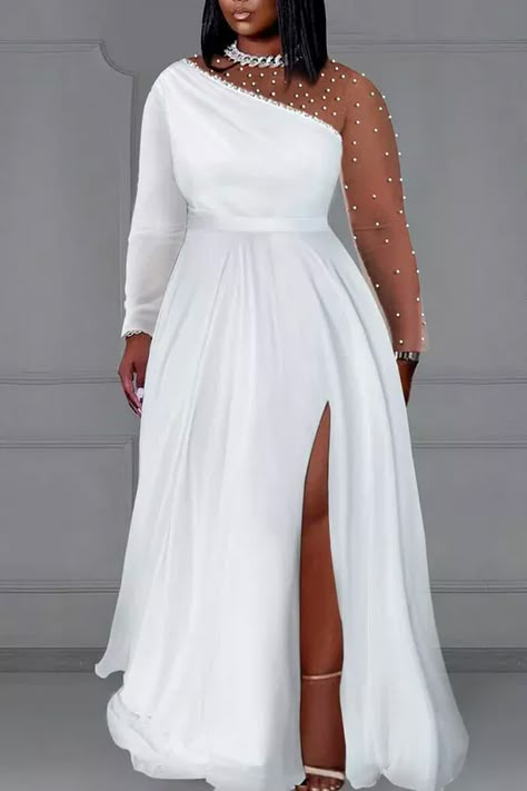 Plus Size Denim Pants & Tops & Dresses for Women | Xpluswear Tulle Mini Dress, Tulle Maxi Dress, Plus Size Party Dresses, Plus Size Prom, Plus Size Formal Dresses, Plus Size Formal, White Dress Party, Classy Dress Outfits, Maxi Dress Wedding