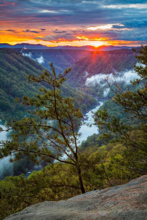 New River Gorge, Indiana Dunes, Canyon Road, Mountain Sunset, New River, Best Sunset, America Travel, West Virginia, The Great Outdoors