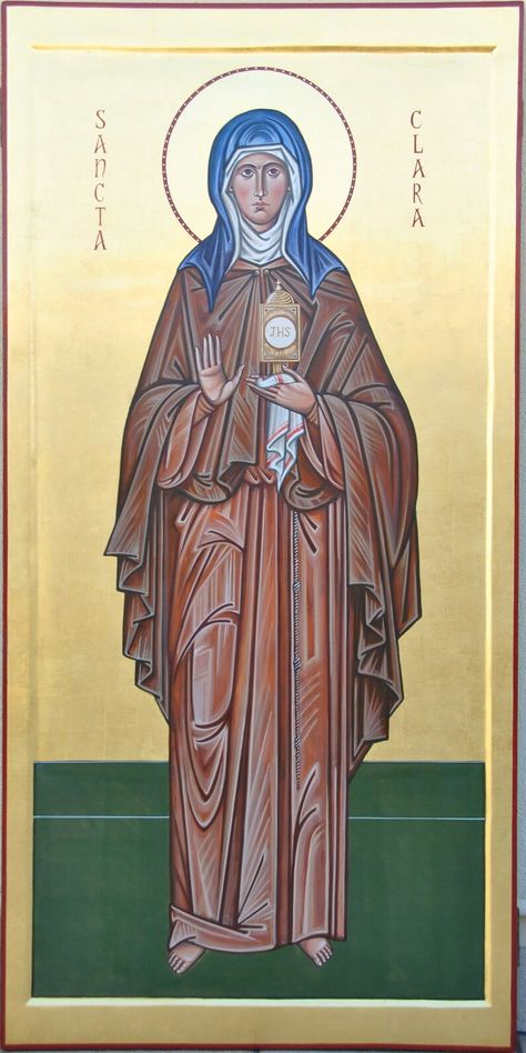 Santa Chiara d'Assisi, 2016 (120×60 cm) Women Saints, Santa Chiara, San Francesco, Orthodox Christianity, Santa Clara, San Francisco, Van, Santos