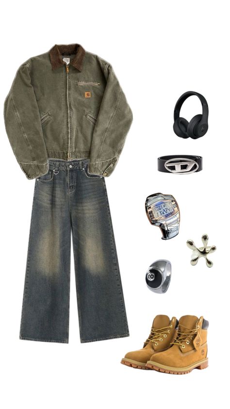 Carhartt outfit Carhartt Outfit, Y2k Fits, Classy Outfits Men, Baggy Clothes, Street Style Outfits Men, Street Fashion Men Streetwear, Guys Clothing Styles, Casual School Outfits, Outfit Inspo Casual