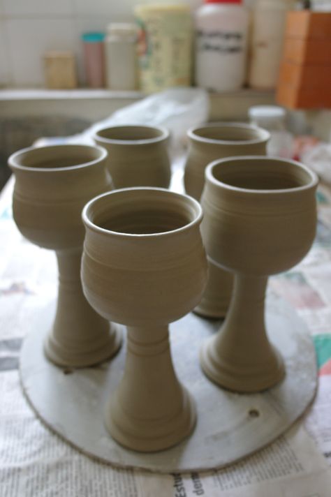 Pottery Wine Cups, Beginner Pottery, Market Displays, Thrown Pottery, Wine Cups, Clay Ceramics, Some Ideas, Egg Cup, Ceramic Pottery