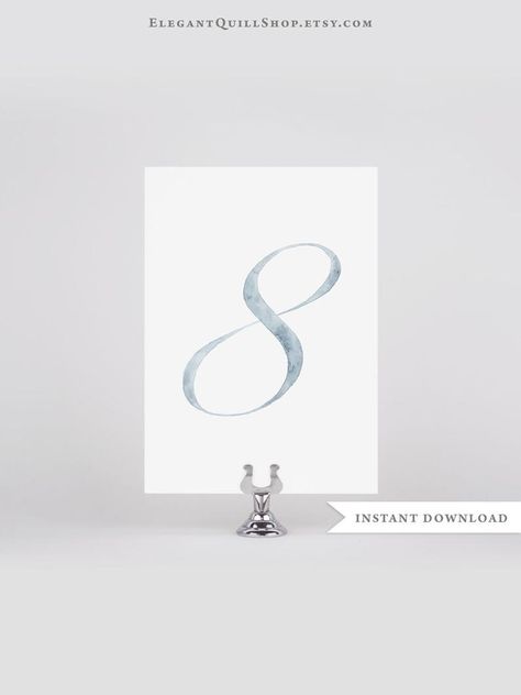 Simple and elegant, our watercolor gray table numbers are perfect for a gray themed wedding. Provided as a digital file for instant access. Click through to see more! #graywedding #grayweddingdecor #tablenumbers #minimalistwedding #modernwedding Watercolor Wedding Theme, Purple Wedding Decor, Numbers Calligraphy, Wedding Table Lighting, Grey Wedding Decor, Rustic Country Wedding Decorations, Watercolor Table Numbers, Lilac Watercolor, Purple Wedding Decorations