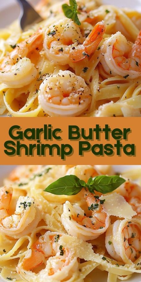 Indulge in this creamy garlic butter shrimp pasta that’s both rich and flavorful. Perfect for busy weeknights or special occasions, this dish is packed with succulent shrimp, garlic, and a velvety butter sauce. It’s quick, easy, and a true crowd-pleaser. Ready in just 30 minutes, this pasta will become a family favorite. 🦐🍝 #ShrimpPasta #GarlicButter #EasyDinner #PastaLovers #QuickMeals #SeafoodRecipes #ComfortFood #DinnerIdeas Creamy Garlic Butter Shrimp, Butter Shrimp Pasta, Garlic Butter Shrimp Pasta, Baked Shrimp Recipes, Creamy Shrimp Pasta, Pasta Easy, Shrimp Recipes For Dinner, Garlic Butter Shrimp, Butter Shrimp