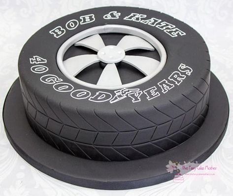 40th Birthday Cakes For Men, Motorbike Cake, Tire Cake, Wheel Cake, Cake 3d, 40th Wedding Anniversary, 40th Birthday Cakes, Birthday Cakes For Men, Car Cake