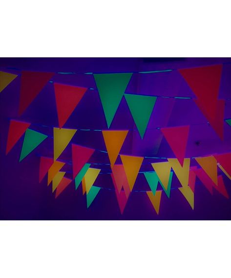 Glow Party Decorations - Neon Pennant Flags will Glow Bright Under UV Blacklight. Enhance Your Glow Party with these Neon Party Hanging Decorations.Neon Decorations are perfect Glow Party Supplies. Hanging Banner Flags Glow in the Dark Decorations will be the highlight of your Blacklight Party Supplies.Blacklight Bunting Flags are the best Neon Party Supplies. 50 Bright Neon Pennant Flags on 60 feet of Nylon String will fill most rooms with Glow in the Dark Party Decorations!Banner Flags are ...