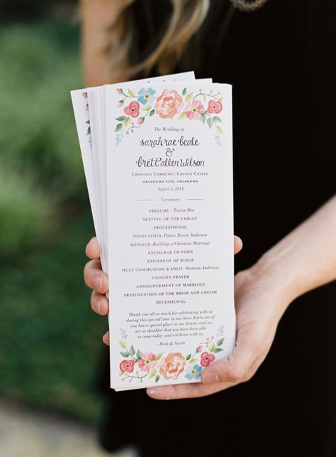 wedding-ceremony-pamphlet-with-floral-design Wedding Ceremony Programs, Ceremony Programs, Planning Checklist, Invitation Inspiration, Wedding Checklist, Wedding Program, Wedding Stationary, Wedding Paper, Here Comes The Bride