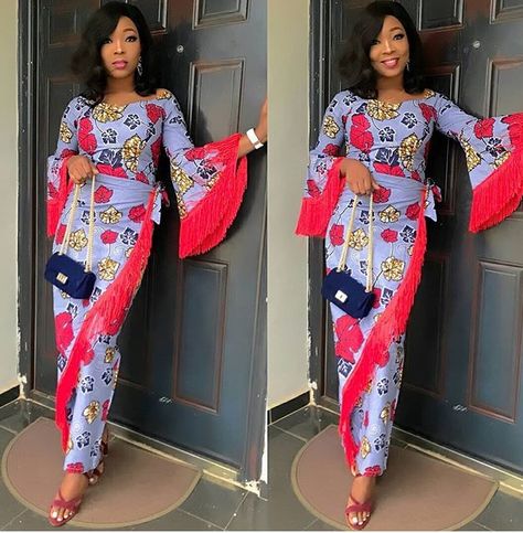 Ankara rap dress Ankara Styles For Wedding, Ankara Styles For Ladies, Beautiful Ankara Styles, Latest Aso Ebi Styles, Trendy Ankara Styles, Ankara Long Gown Styles, Ankara Skirt And Blouse, Ankara Dress Styles, Latest Ankara Styles