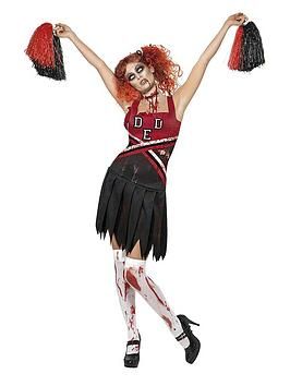 Cheerleader Fancy Dress, Zombie Cheerleader Costume, Cheerleading Dress, Zombie Cheerleader, Cute Halloween Outfits, Best Zombie, Cheerleader Costume, American Teen, Red And White Dress