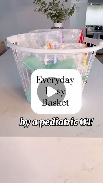 YoureverydayOT on Instagram: "👏🏻 Your everyday busy basket!   ❤️ provides simple yet effective developmental activities your child will love   🔗Comment “BUSY BASKET” and I will send a link to all items directly to your DMs or click the link in my BIO!  #occupationaltherapy #momsofinstagram #toddlersofinstagram #stayathomemom #finemotor #busybag" Busy Bins Elementary, Two Year Old Morning Basket, Busy Baskets For Toddlers, Toddler Busy Activities, Morning Basket Ideas Toddlers, Toddler Morning Basket, Busy Bags For Toddlers, Quiet Boxes, Developmental Activities