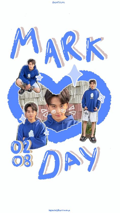 Mark Birthday, Birthday Edit, Nct 127 Mark, Canadian Boys, Nct Mark, Pop Posters, Id Photo, Doodle On Photo, Mark Nct