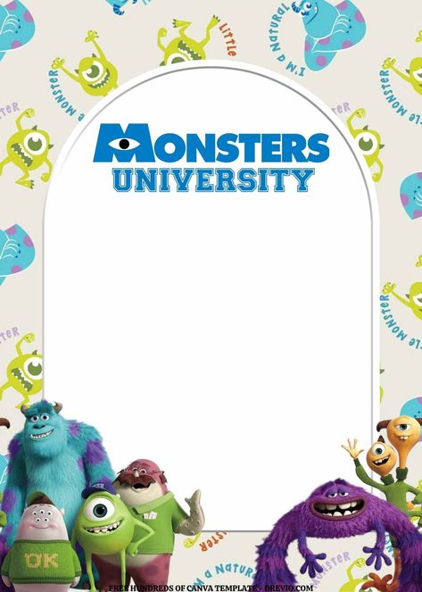 Monsters University Invitations, Monsters Inc Invitations, Monster University Birthday, Monster University Party, Monster Co, Monsters Inc University, Mike And Sulley, Monster Inc, Monster Birthday Parties