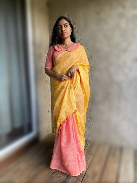 Ready Made Saree, Pink Saree Blouse, Modern Sarees, Fashionable Saree, Cutwork Blouse, Ethnic Suit, Saree Blouse Neck Designs, Latest Model Blouse Designs, Traditional Blouse Designs